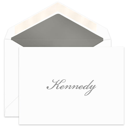 Vanity Folded Note Cards - Raised Ink